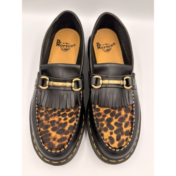Dr Martens Adrian Snaffle Hair On Loafers Leopard Black Men\'s 8 Women\'s 9 main image 8